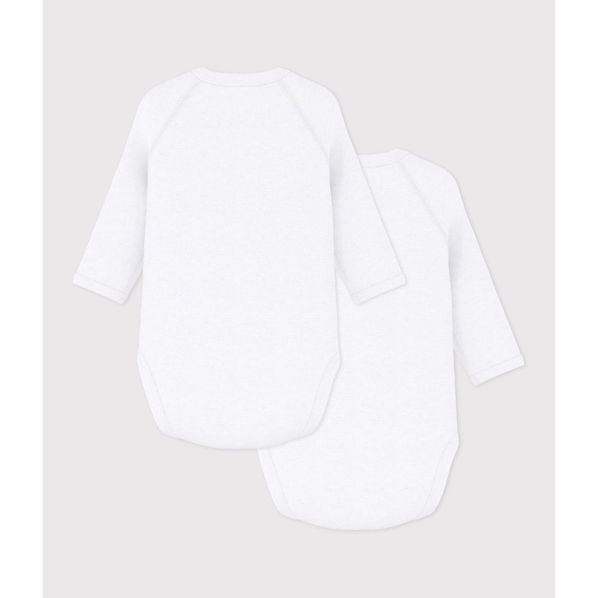 Petit Bateau White Langærmet Body 3-Pak