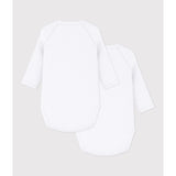 Petit Bateau White Langærmet Body 3-Pak