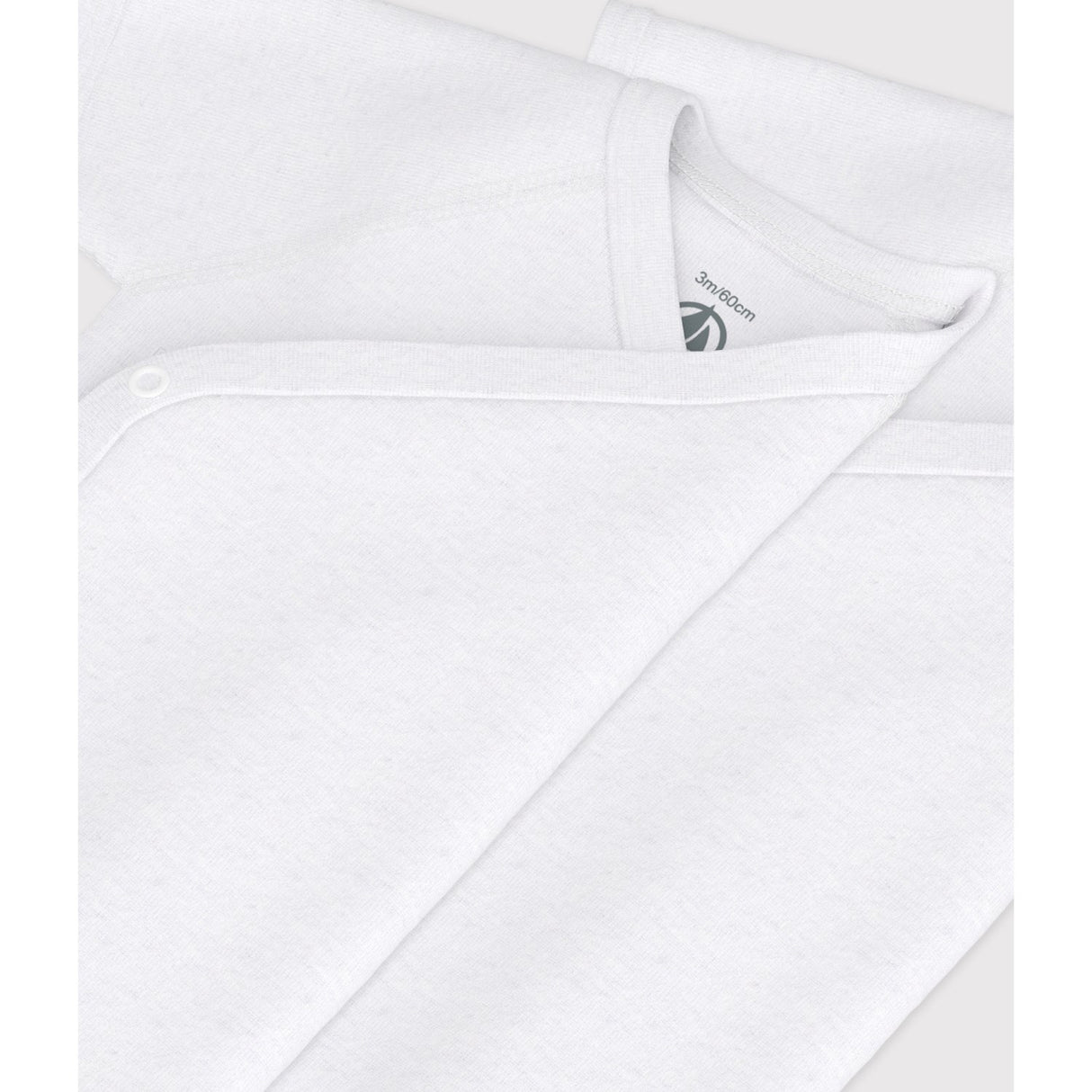 Petit Bateau White Kortærmet Body 3-Pak