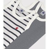 Petit Bateau Navy Stripe Undertrøje 2-Pak