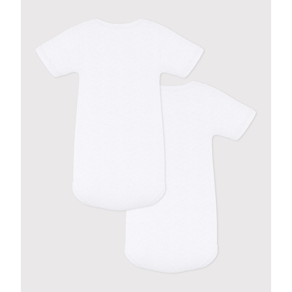 Petit Bateau White Kortærmet Body 2-Pak