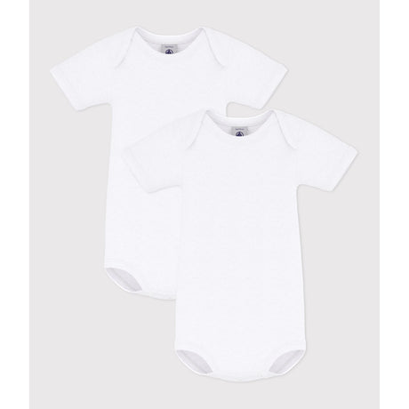 Petit Bateau White Kortærmet Body 2-Pak