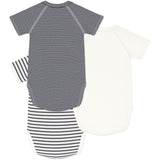 Petit Bateau Navy Stripe Kortærmet Body 3-Pak