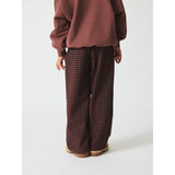 brunobruno nation Marron Plum Check Francis Seersucker Bukser