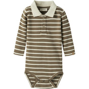 Lil'Atelier Kangaroo Turtledove Nbmlimia Ls Polo Body Lil