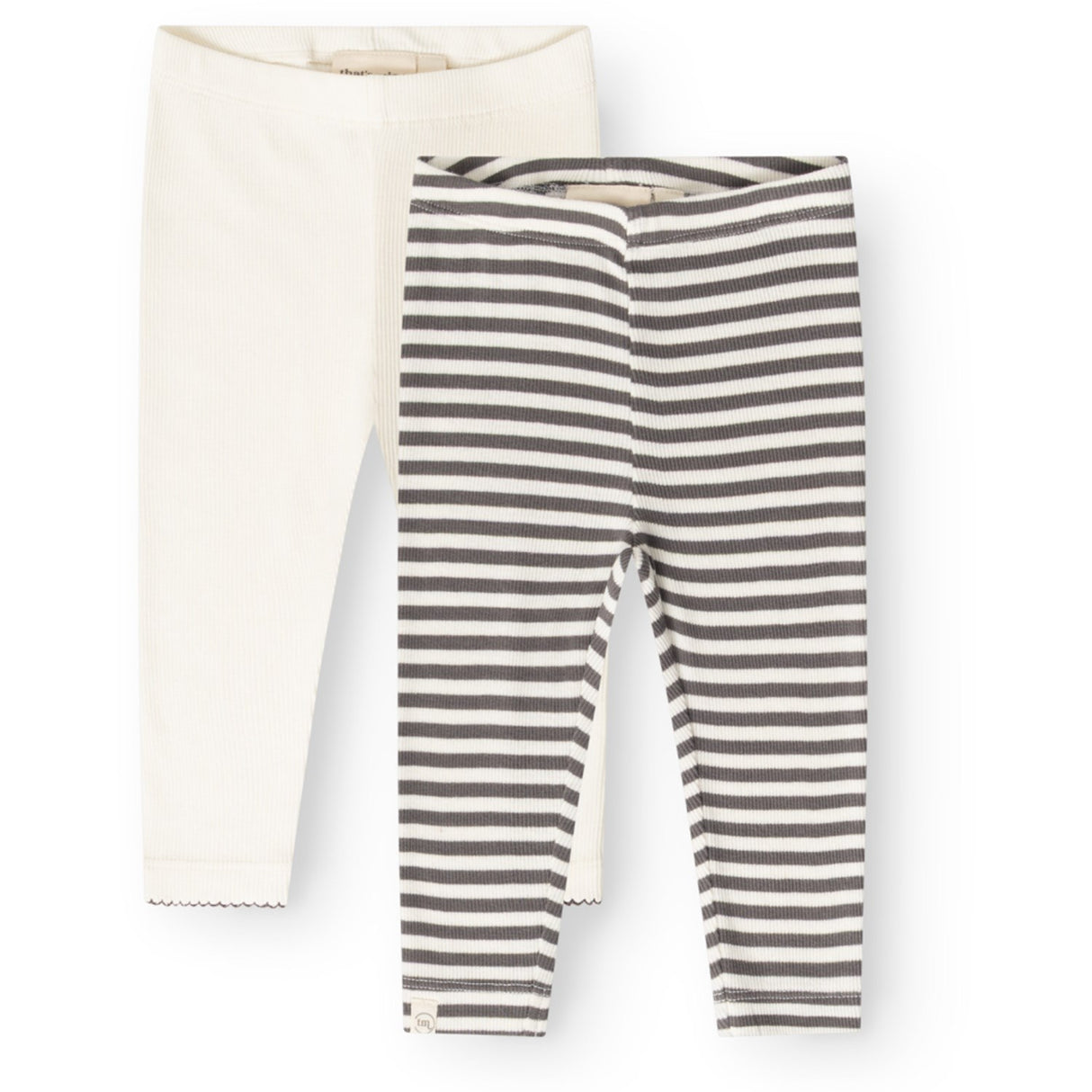That's Mine Dark Grey Stripe Jia Leggings 2-Pak