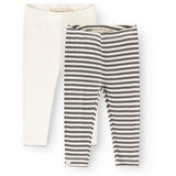 That's Mine Dark Grey Stripe Jia Leggings 2-Pak