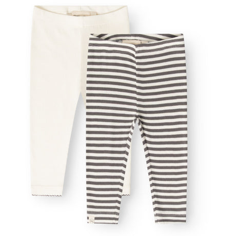 That's Mine Dark Grey Stripe Jia Leggings 2-Pak
