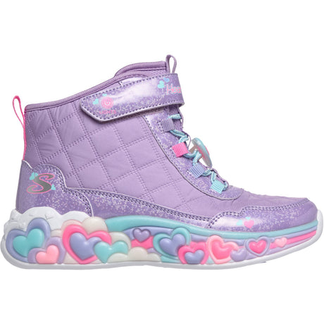 Skechers Purple Eternal Heart Lights - Cozy Glimmer