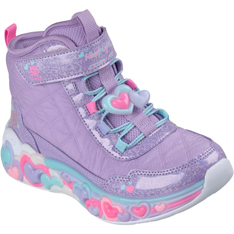 Skechers Purple Eternal Heart Lights - Cozy Glimmer