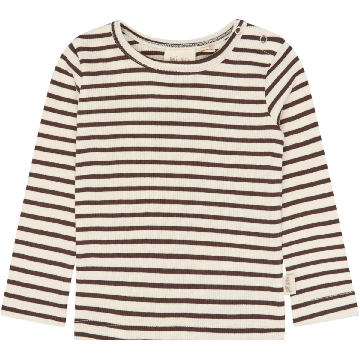 Petit Piao Chestnut Striped Ppsky Bluse