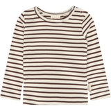 Petit Piao Chestnut Striped Ppsky Bluse
