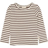 Petit Piao Chestnut Striped Ppsky Bluse