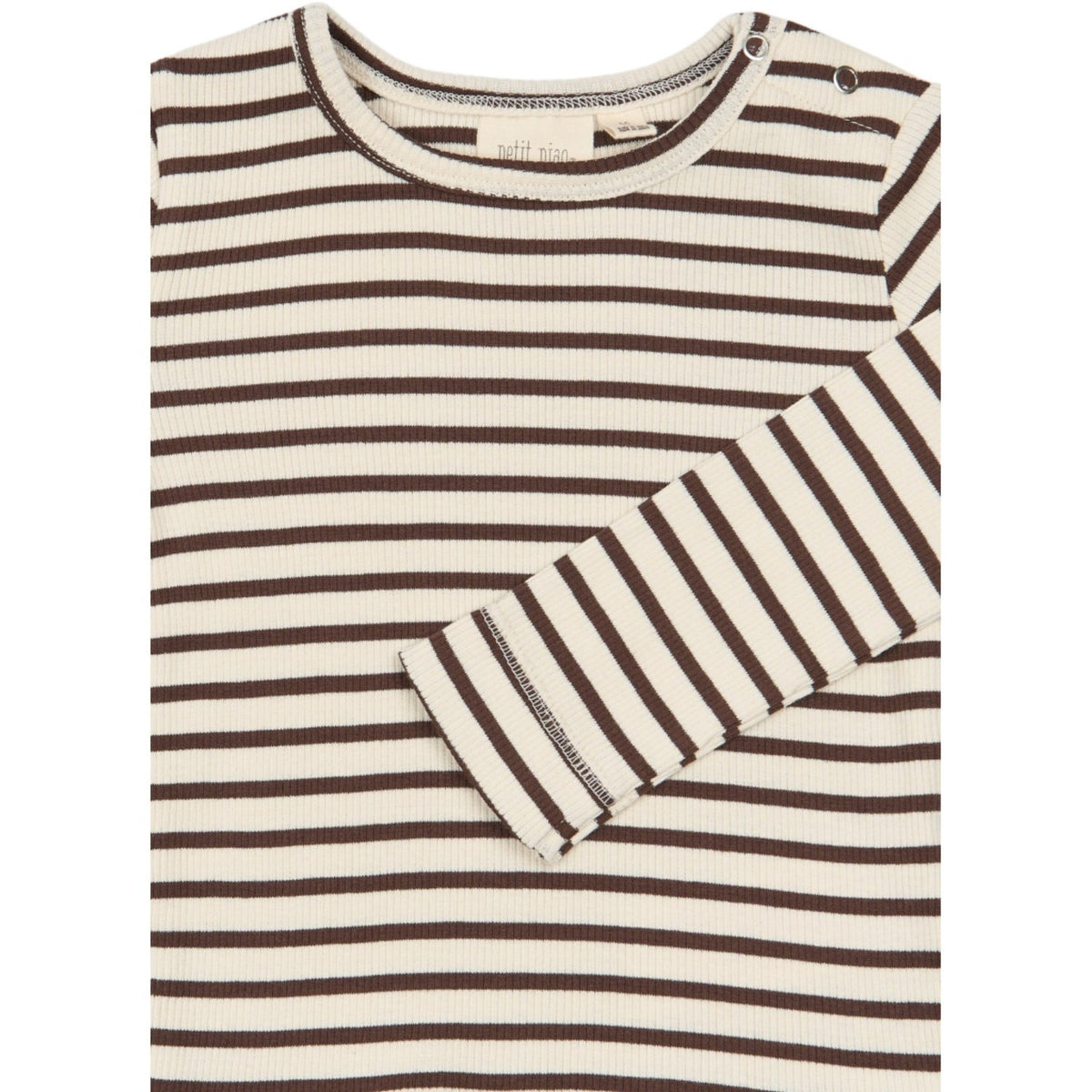 Petit Piao Chestnut Striped Ppsky Bluse