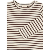 Petit Piao Chestnut Striped Ppsky Bluse