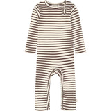 Petit Piao Chestnut Striped Ppsky L_S Buksedragt