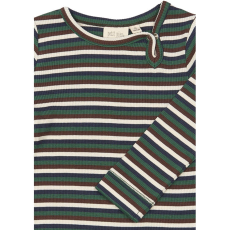 Petit Piao Trekking Green Multistriped Ppsong L_S Body