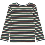 Petit Piao Trekking Green Multistriped Ppsong Bluse