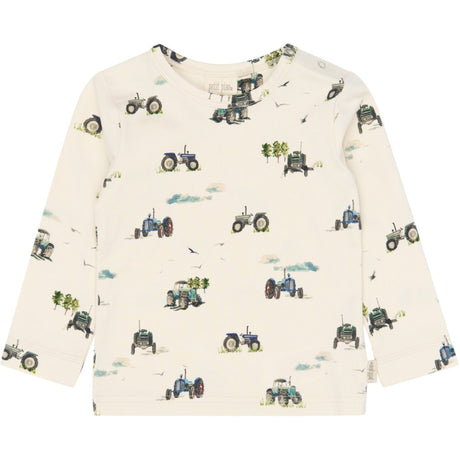 Petit Piao Eggnog Tractor Aop Ppstar Bluse