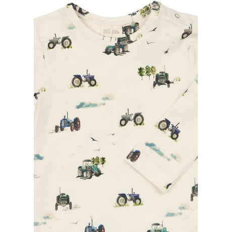 Petit Piao Eggnog Tractor Aop Ppstar Bluse