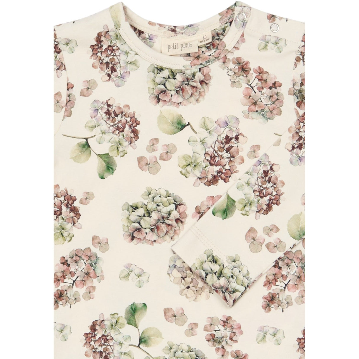 Petit Piao Eggnog Hydranger Aop Ppstar Bluse