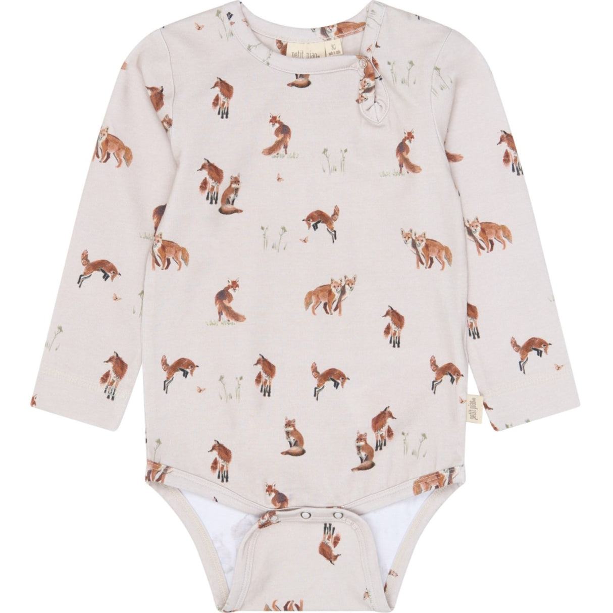 Petit Piao Gray Morn Fox Aop Ppstar L_S Body