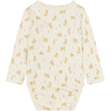 Petit Piao Eggnog Rabbit Aop Ppdio L_S Body Fold Pointelle Nb