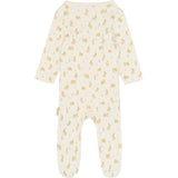 Petit Piao Eggnog Rabbit Aop Ppdio L_S Buksedragt Fold Feet Pointelle Nb