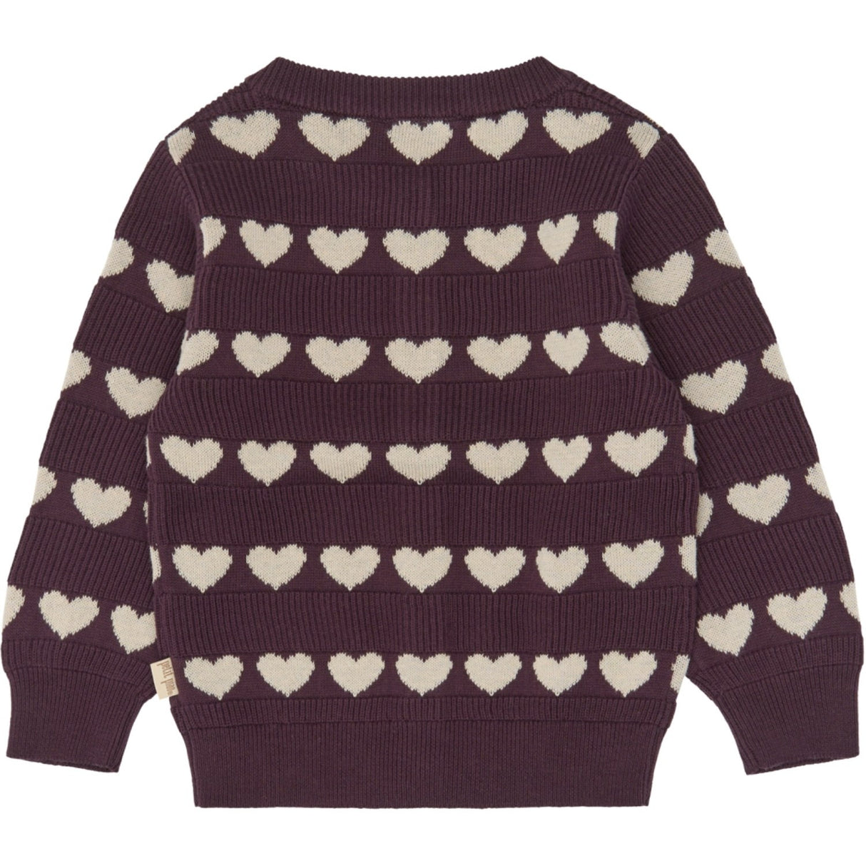 Petit Piao Huckleberry Heart Aop Ppelia Strik Cardigan