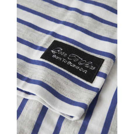 Name It Light Grey Melange Deep Ultramarine Nkmkristian Ss Nreg Top Pb