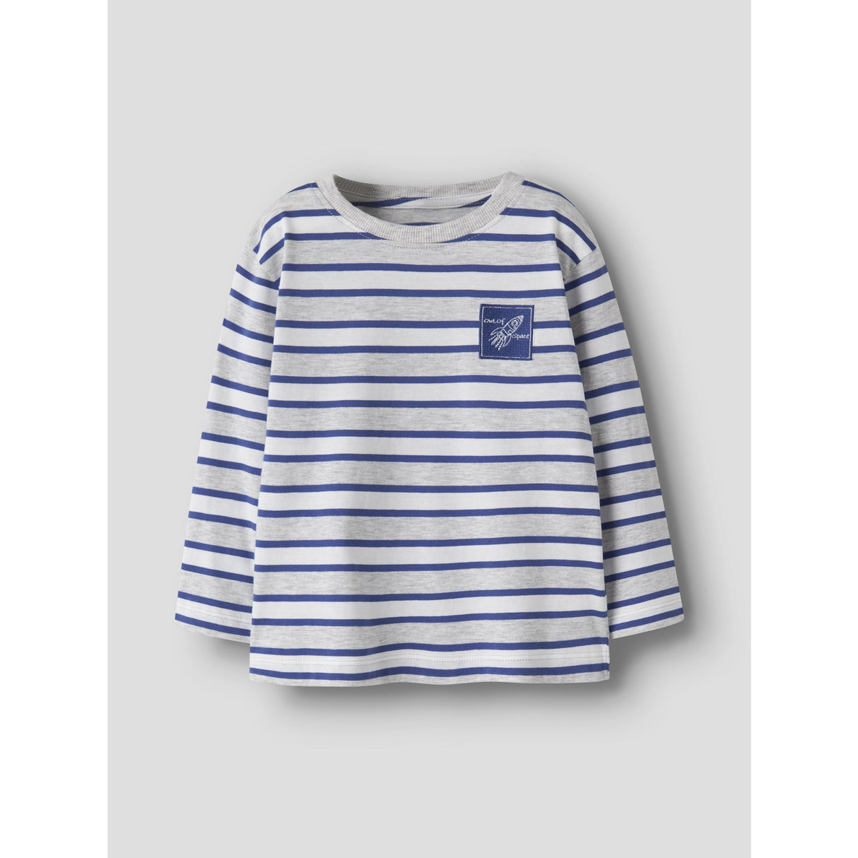 Name It Light Grey Melange Deep Ultramarine Nmmkristian Ls Nreg Top Pb