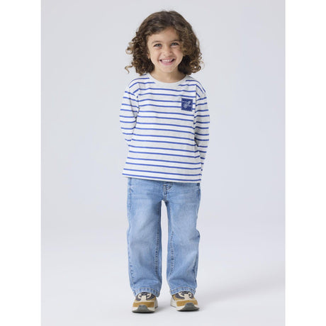 Name It Light Grey Melange Deep Ultramarine Nmmkristian Ls Nreg Top Pb