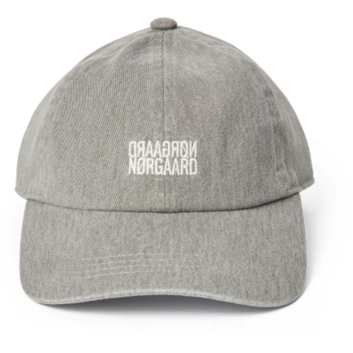 Mads Nørgaard Grey Melange Washed Bomuld Twill Coal Kasket