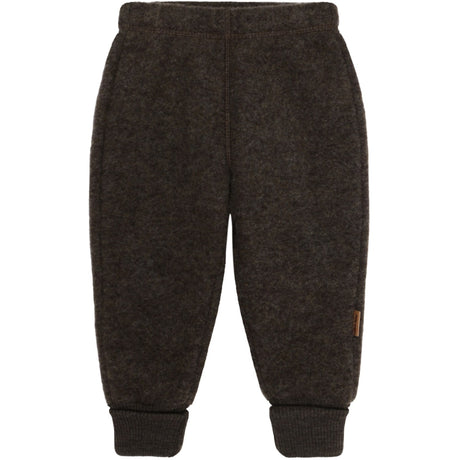 Mikk-Line Dark Brown Melange Uld Bukser