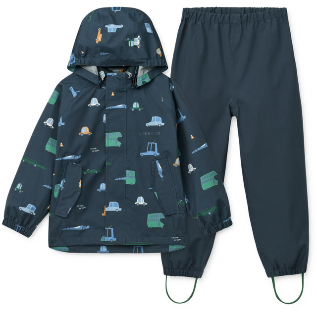 LIEWOOD Cars / Classic Navy Pedia Regntøj Sæt