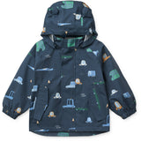 LIEWOOD Cars / Classic Navy Manu Regntøj Sæt