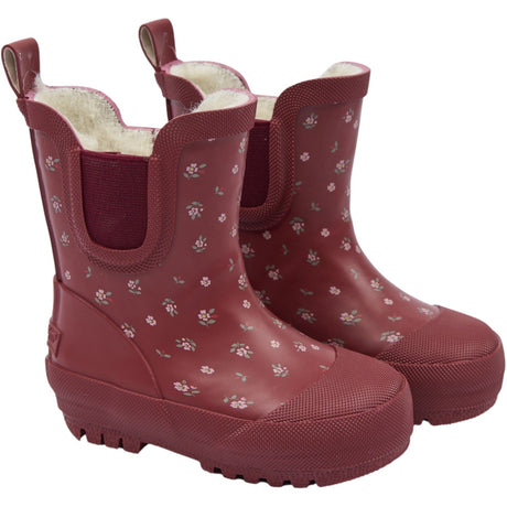 Pom Pom Syrah Flower Aop Brook Gumboots Thermo Ankle Aop