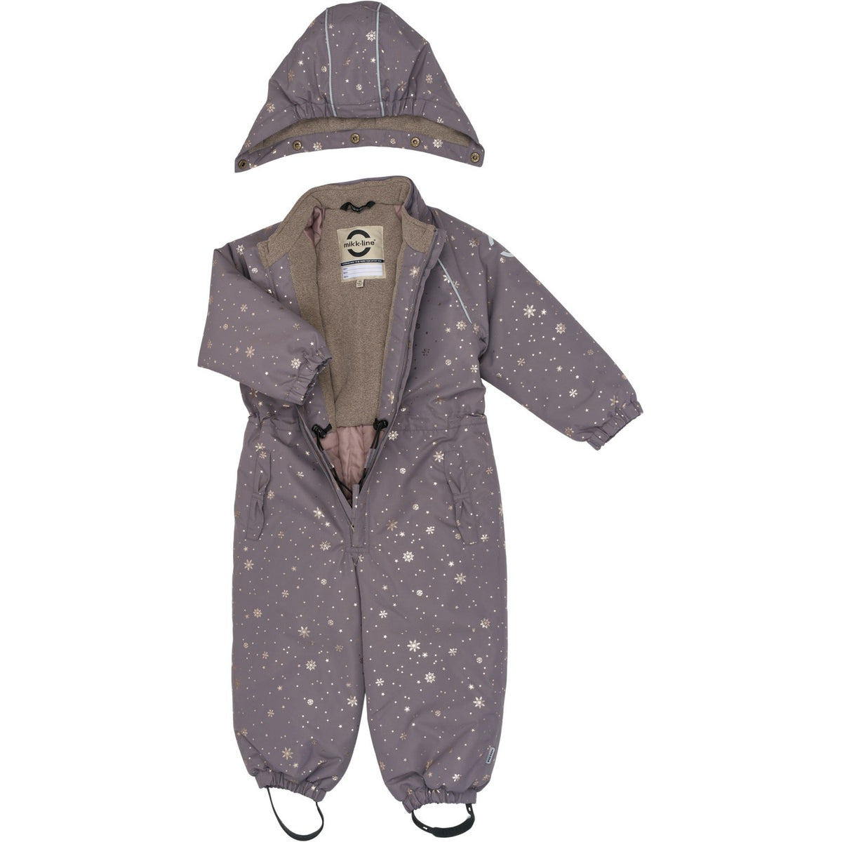 Mikk-Line Snowflake AOP Polyester Junior Dragt - Glitter