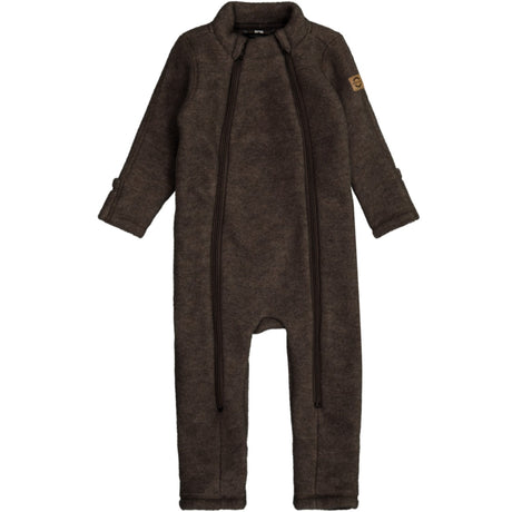 Mikk-Line Dark Brown Melange Uld Dragt