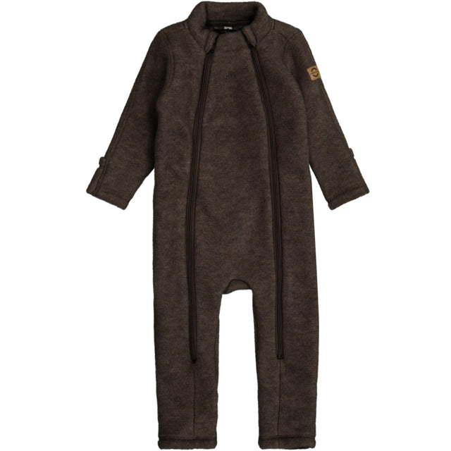 Mikk-Line Dark Brown Melange Uld Dragt