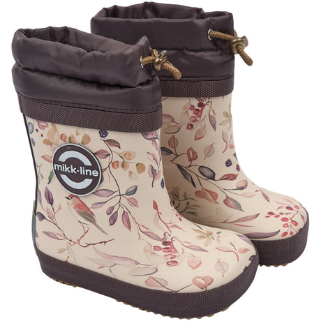 Mikk-Line Berries & Birds AOP Gummistøvler Winter AOP - Barefoot