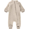Mikk-Line Melange Offwhite Uld Dragt Med Rib