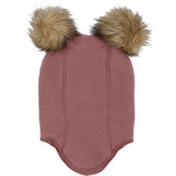 Mikk-Line Uld Elefanthue med Pom Pom Burlwood