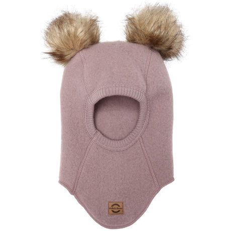Mikk-Line Twilight Mauve Uld Elefanthue med Pom Pom