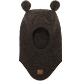 Mikk-Line Dark Brown Melange Uld Elefanthue Med Ører