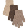 Mikk-Line Beige Melange-Melange Denver-Brown Melange Magic Handsker 3-Pak