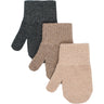 Mikk-Line Rose Melange-Melange Denver-Dark Gray Melange Magic Vanter 3-Pak Med Lurex