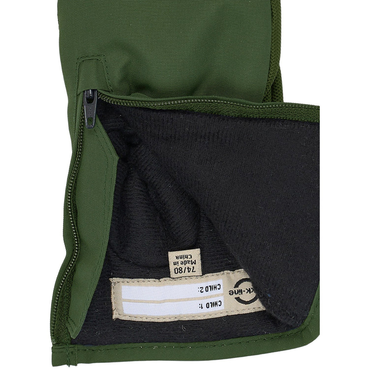 Mikk-Line Kombu Green Polyester Vanter Med Zip