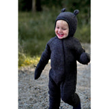 Mikk-Line Dark Brown Melange Uld Luffer