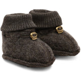 Mikk-Line Dark Brown Melange Uld Futter